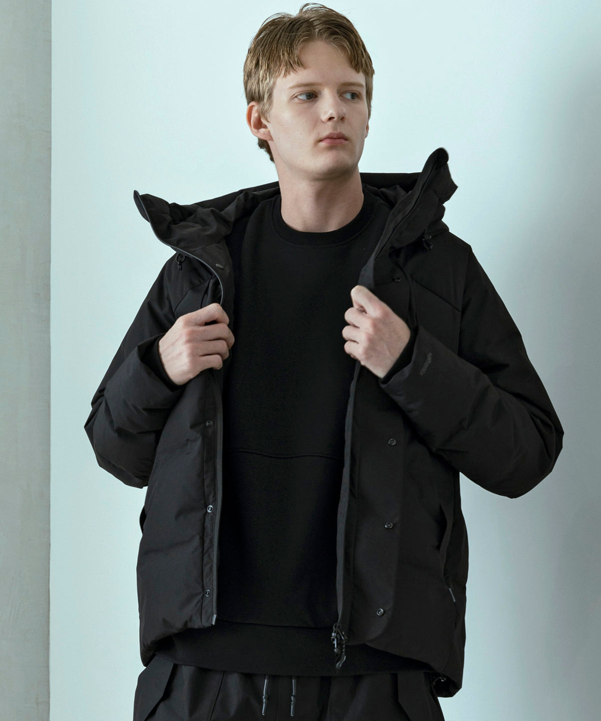 【MENS】FUSED QUILTING DOWN JACKET フューズドキルティングダウンジャケット ウィンドストッパー / WINDSTOPPER(R) プロダクト by GORE TEX LABS / +phenix(プラスフェニックス)
