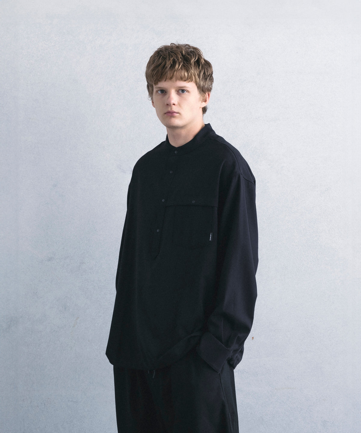 PULLOVER BAND COLLAR SHIRT プルオーバーバンドカラーシャツ