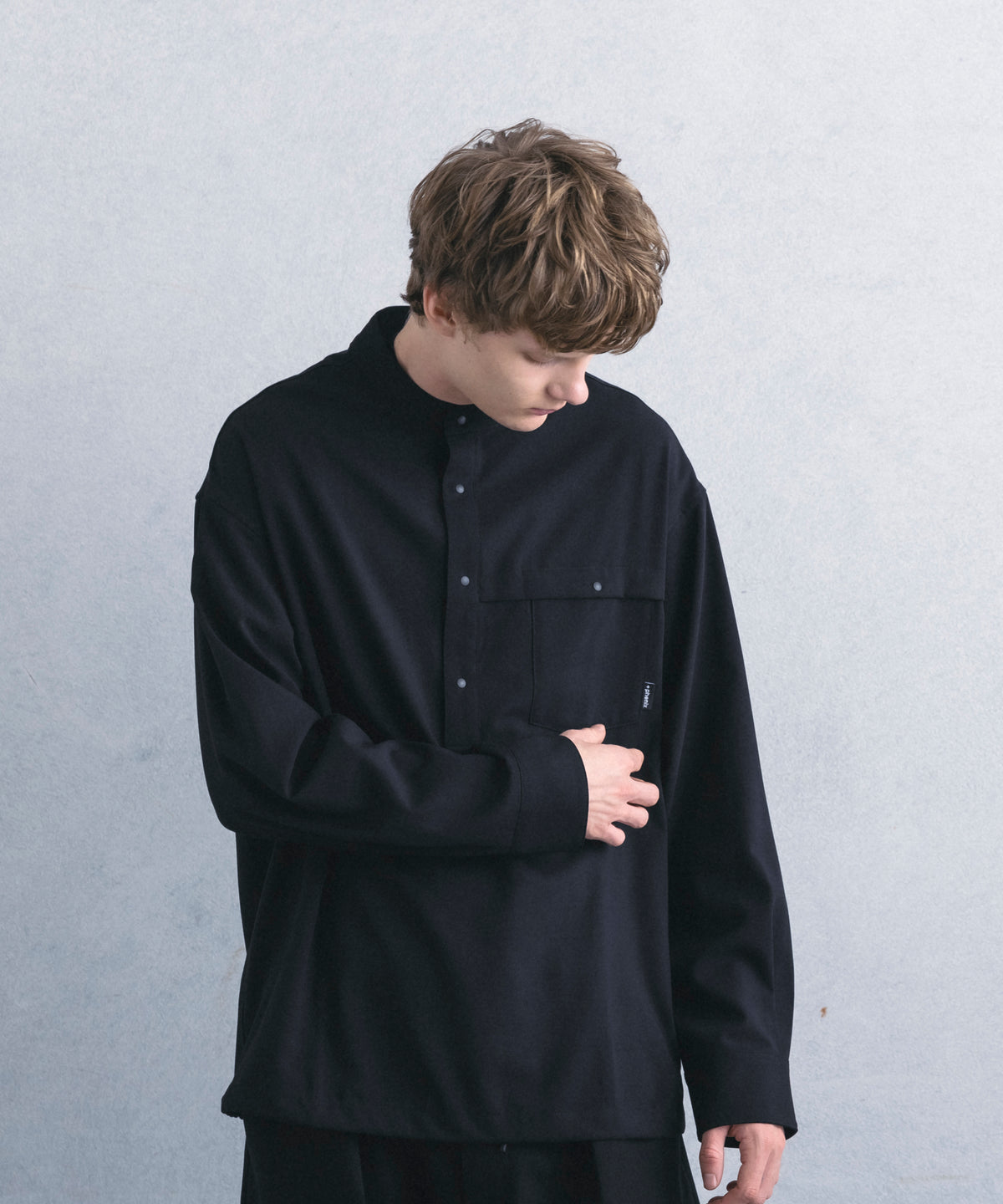 PULLOVER BAND COLLAR SHIRT プルオーバーバンドカラーシャツ