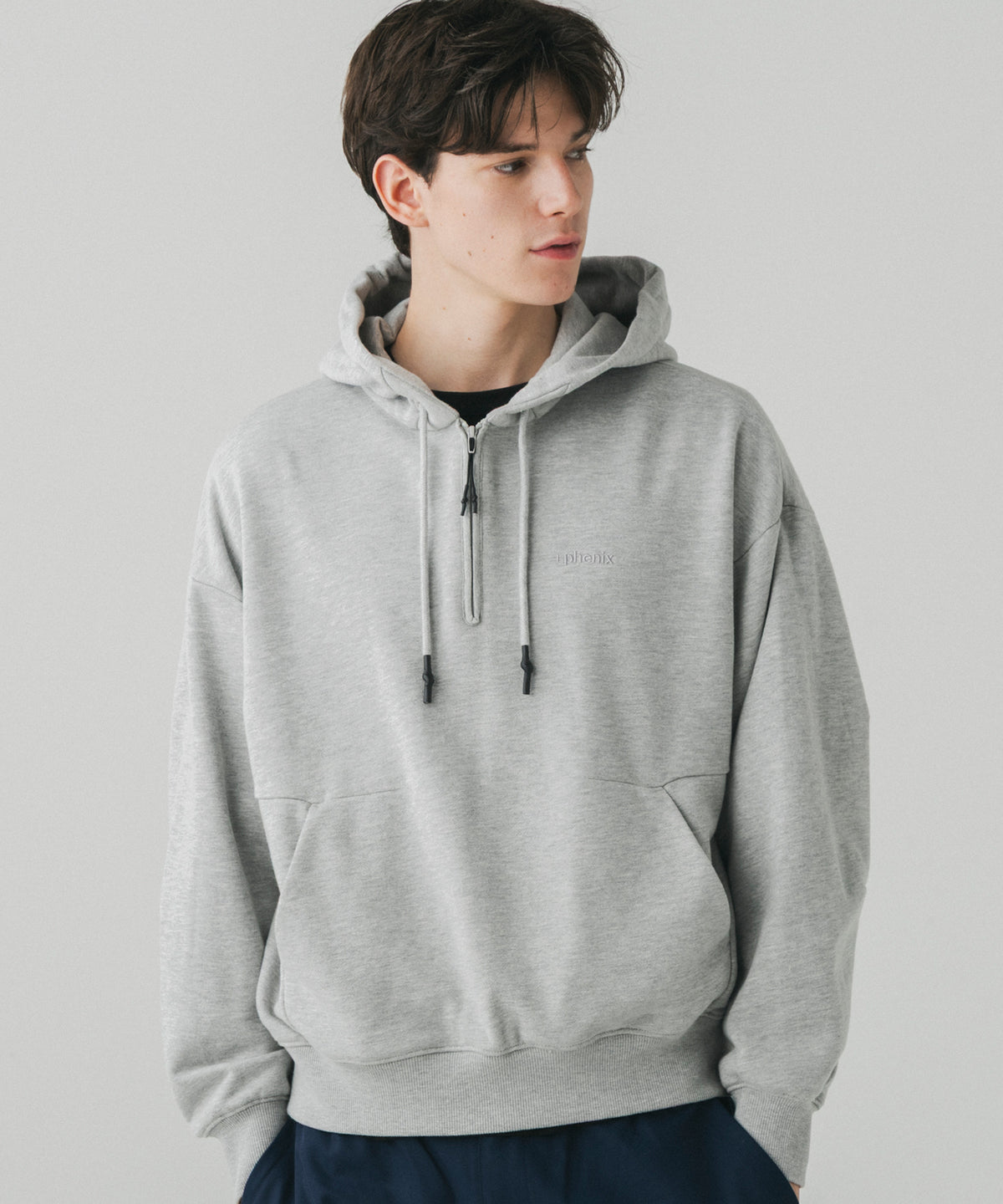 CVC HALF-ZIP SWEAT HOODIE / CVC ハーフジップ スウェットフーディー