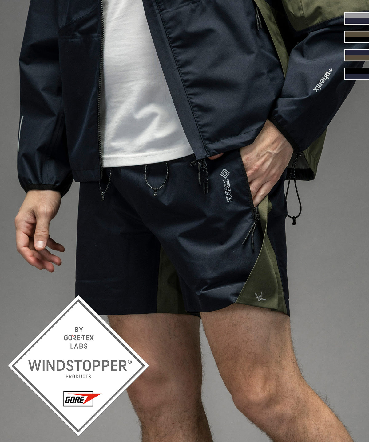 COLORBLOCK SHORTS カラーブロックショーツ / WINDSTOPPER プロダクト by GORE-TEX LABS