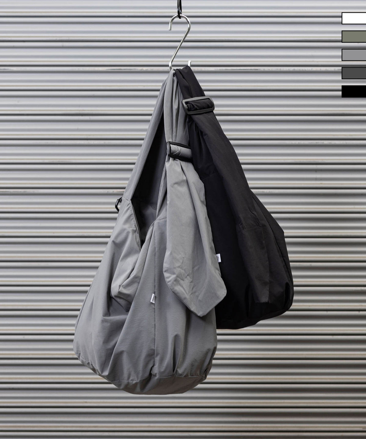【MENS】フロシキバッグ ≪ブラック・グレー・カーキ・オフブラック・オフホワイト≫ ショルダーバッグ Furoshiki bag / Karu-Stretch Taffeta II / アルクフェニックス