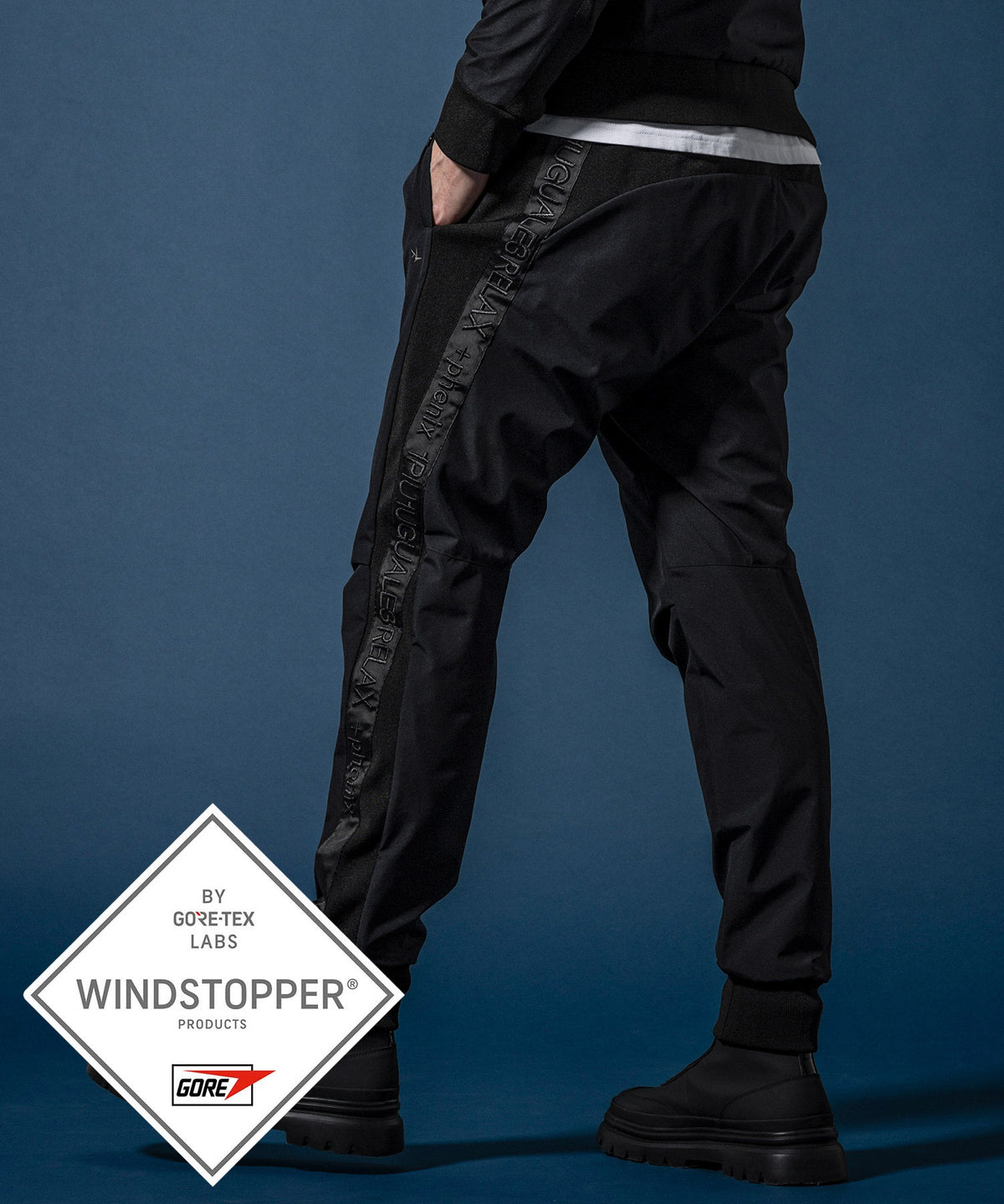 GTX SIDE LOGO JOGGER PANTS サイドロゴジョガーパンツ / WINDSTOPPER(R) プロダクト by GORE-TEX LABS