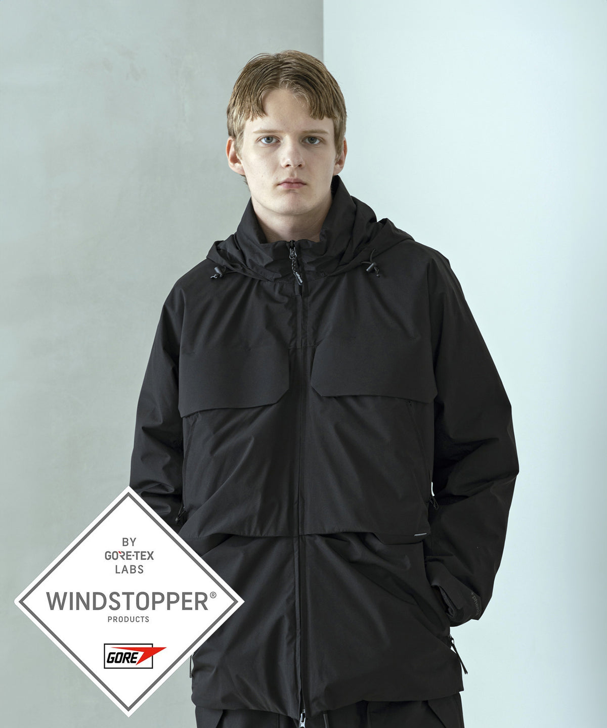 【MENS】INSULATION JACKET インスレーションジャケット ウィンドストッパー / WINDSTOPPER(R) プロダクト by GORE TEX LABS / +phenix(プラスフェニックス)