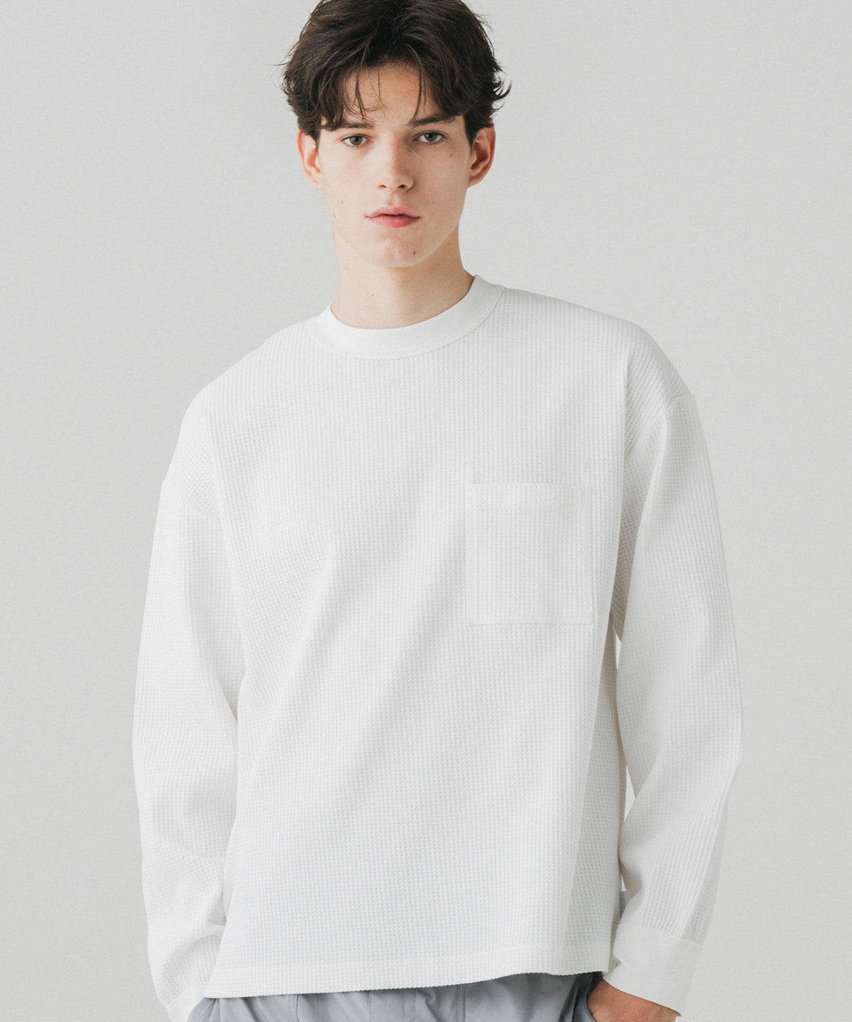 WAFFLE POCKET LONG SLEEVE TEE / ワッフルポケット ロングスリーブTシャツ