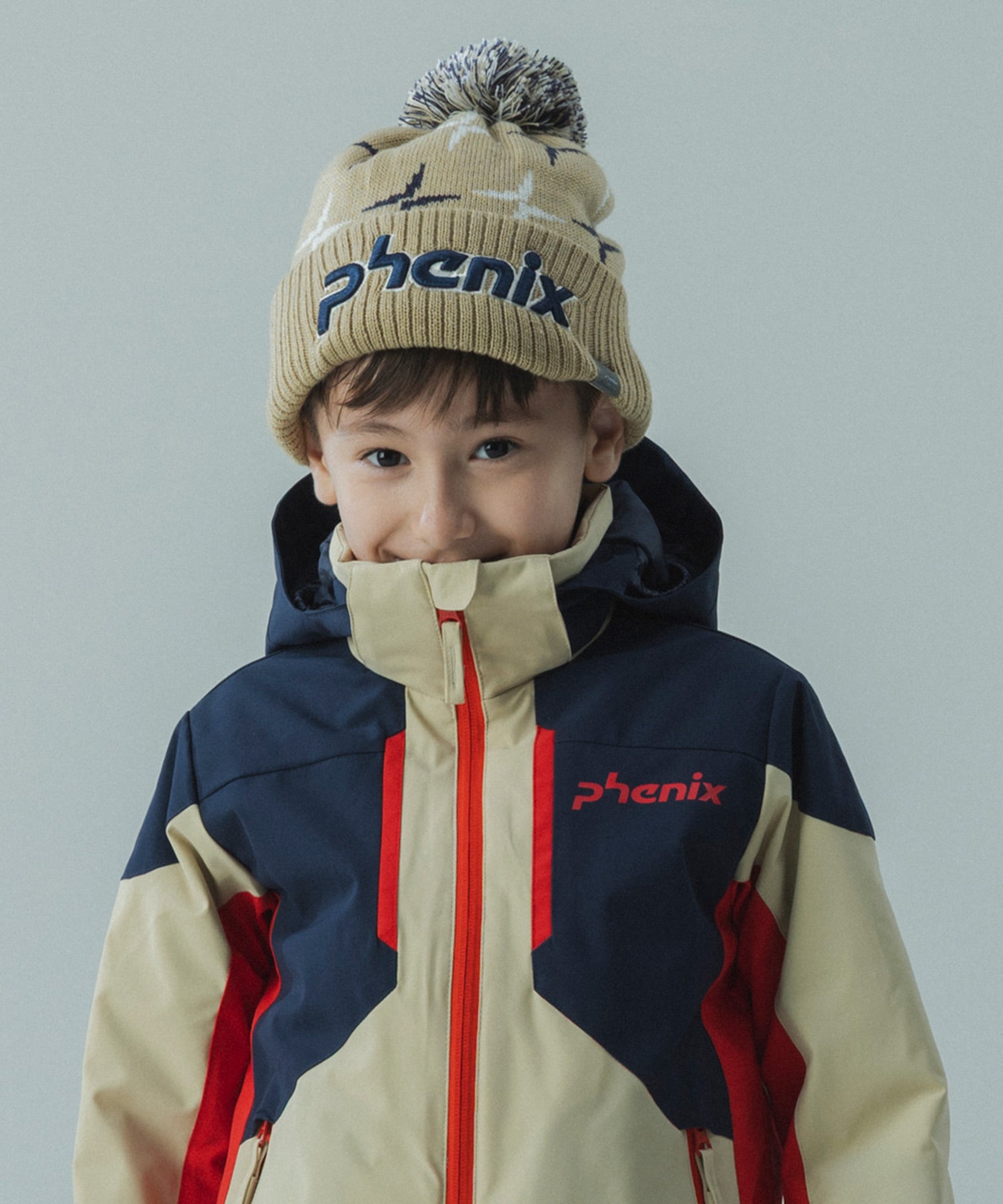 【KIDS/JUNIOR】Cross Pattern Knit Cap / クロスパターンニットキャップ / phenix スキーウェア 26AW