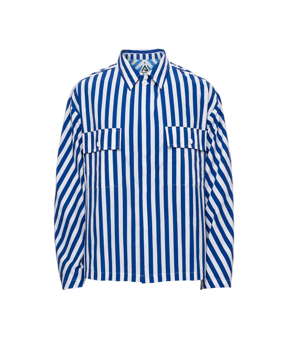 SHIRTS, TYPE P-001 / STRIPED TECH LOOSE SHIRT JACKET