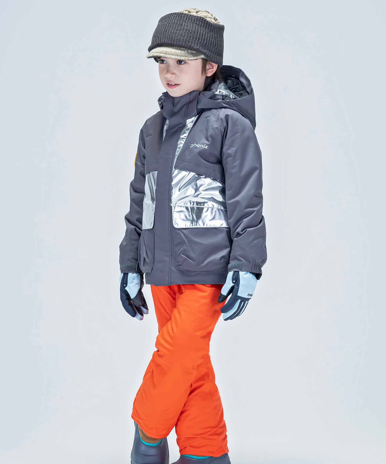 【KIDS/JUNIOR】子供用スキーウェア アウター上下セット ツーピース Snow Jet Junior Two-piece / Jr / 最大20cmサイズ調整可能 /phenixスキーウェア23AW