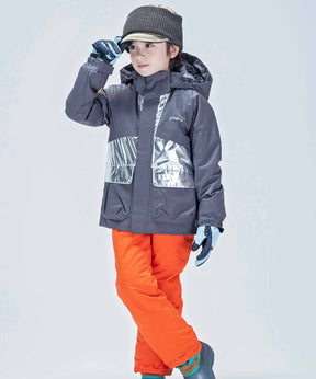 【KIDS/JUNIOR】子供用スキーウェア アウター上下セット ツーピース Snow Jet Junior Two-piece / Jr / 最大20cmサイズ調整可能 /phenixスキーウェア23AW