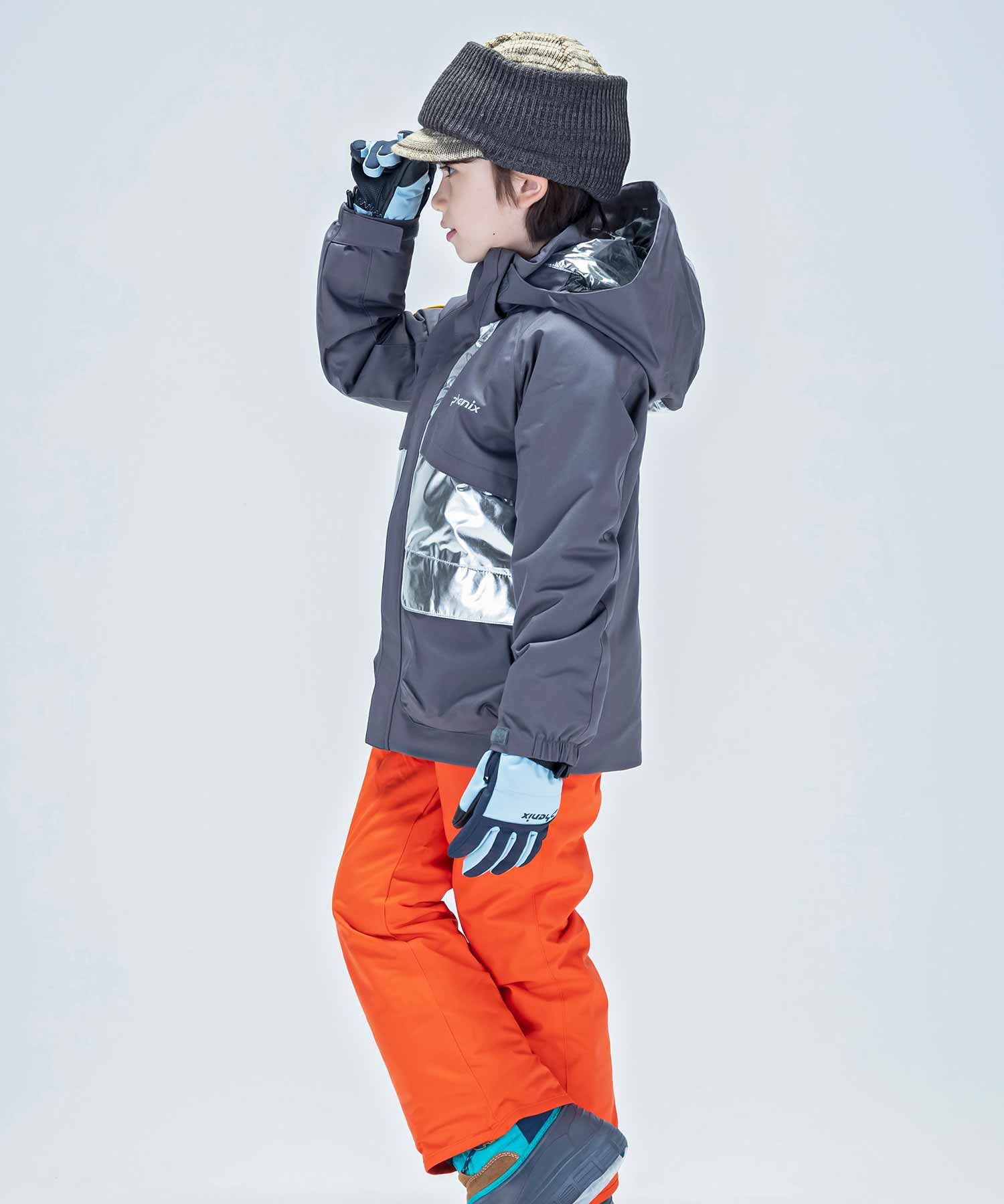 【KIDS/JUNIOR】子供用スキーウェア アウター上下セット ツーピース Snow Jet Junior Two-piece / Jr / 最大20cmサイズ調整可能 /phenixスキーウェア23AW
