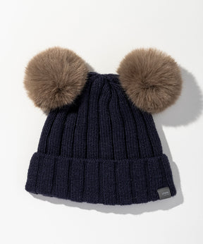 【WOMENS】Low Gauge Double Pompom Knit Cap / ローゲージダブルポンポンニットキャップ / phenix スキーウェア 26AW