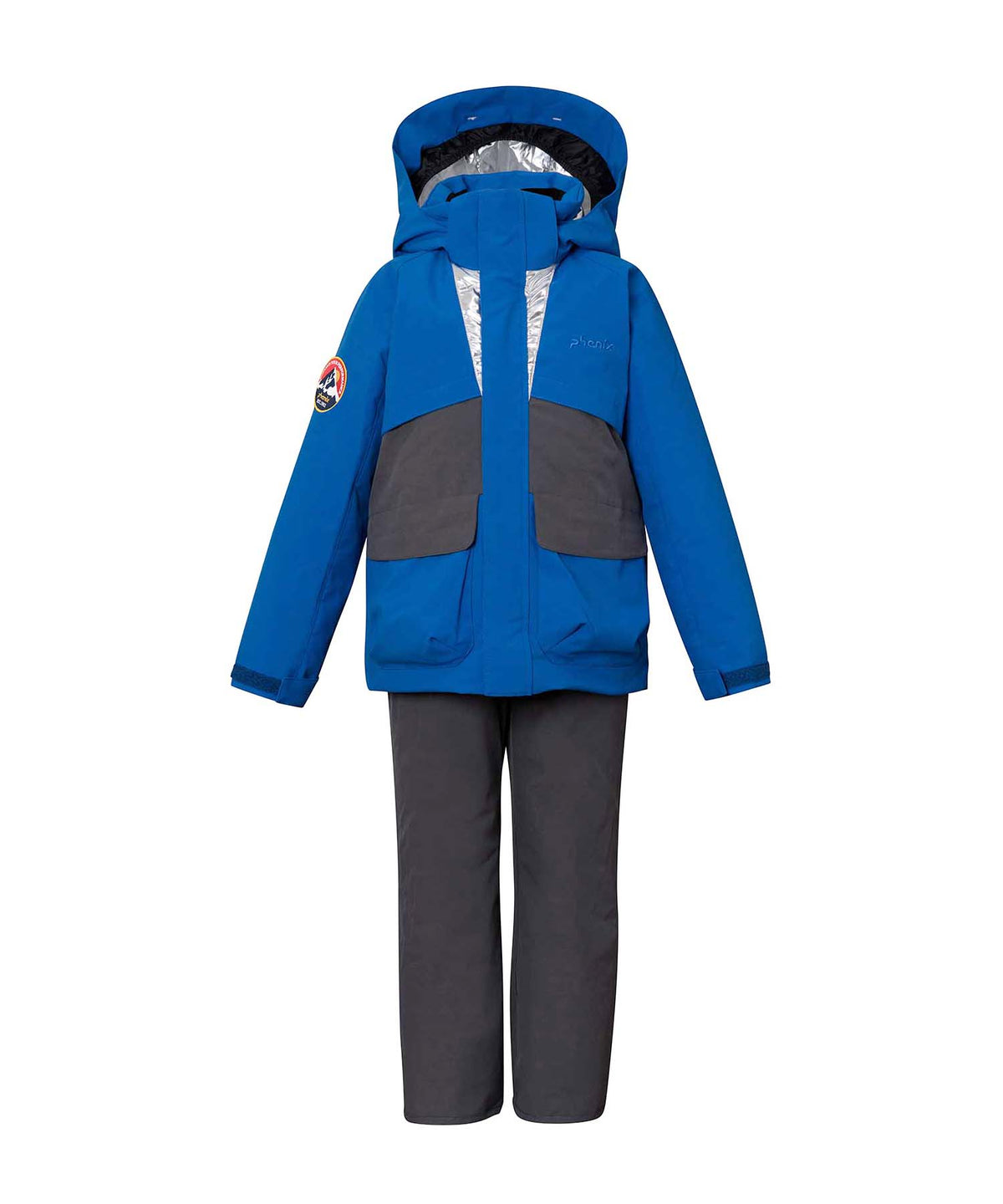 【KIDS/JUNIOR】子供用スキーウェア アウター上下セット ツーピース Snow Jet Junior Two-piece / Jr / 最大20cmサイズ調整可能 /phenixスキーウェア23AW