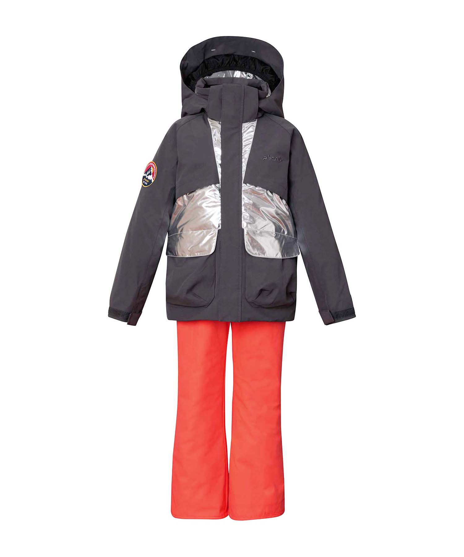 【KIDS/JUNIOR】子供用スキーウェア アウター上下セット ツーピース Snow Jet Junior Two-piece / Jr / 最大20cmサイズ調整可能 /phenixスキーウェア23AW