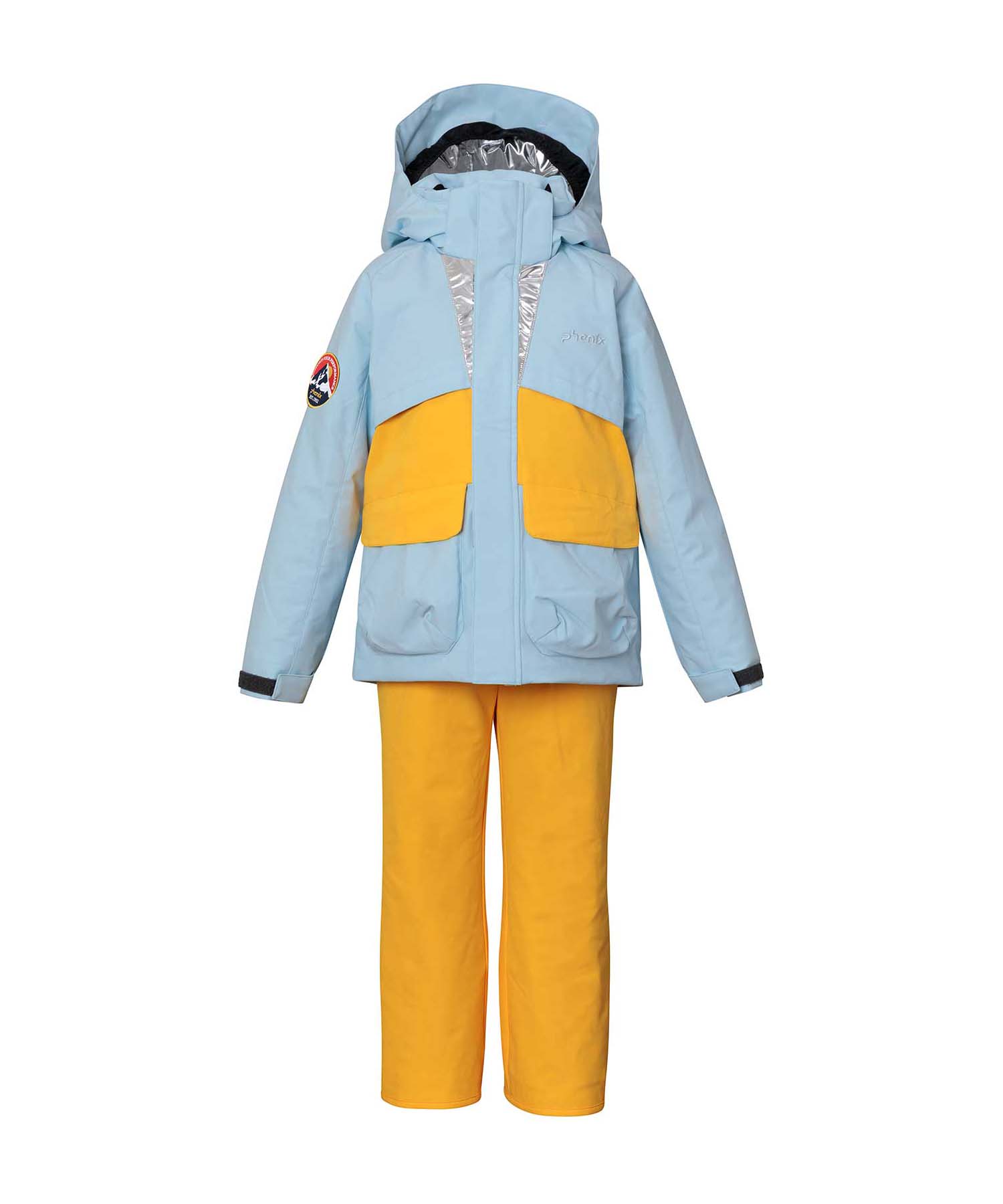 【KIDS/JUNIOR】子供用スキーウェア アウター上下セット ツーピース Snow Jet Junior Two-piece / Jr / 最大20cmサイズ調整可能 /phenixスキーウェア23AW