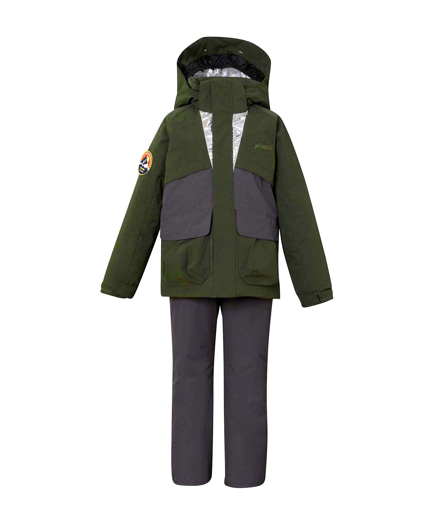 【KIDS/JUNIOR】子供用スキーウェア アウター上下セット ツーピース Snow Jet Junior Two-piece / Jr / 最大20cmサイズ調整可能 /phenixスキーウェア23AW
