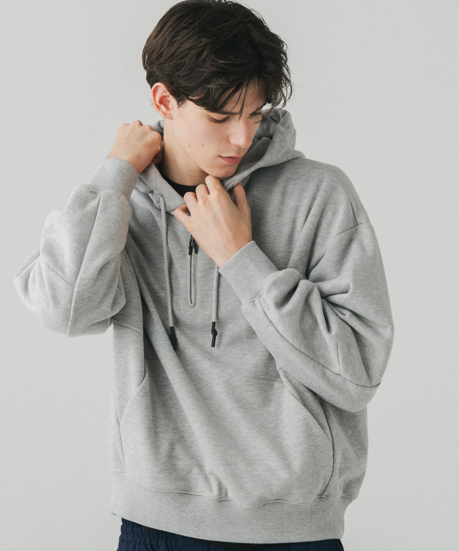 CVC HALF-ZIP SWEAT HOODIE / CVC ハーフジップ スウェットフーディー