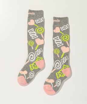 【KIDS/JUNIOR】Candy Motif Ski Socks / キャンディモチーフスキーソックス / phenix スキーウェア 26AW