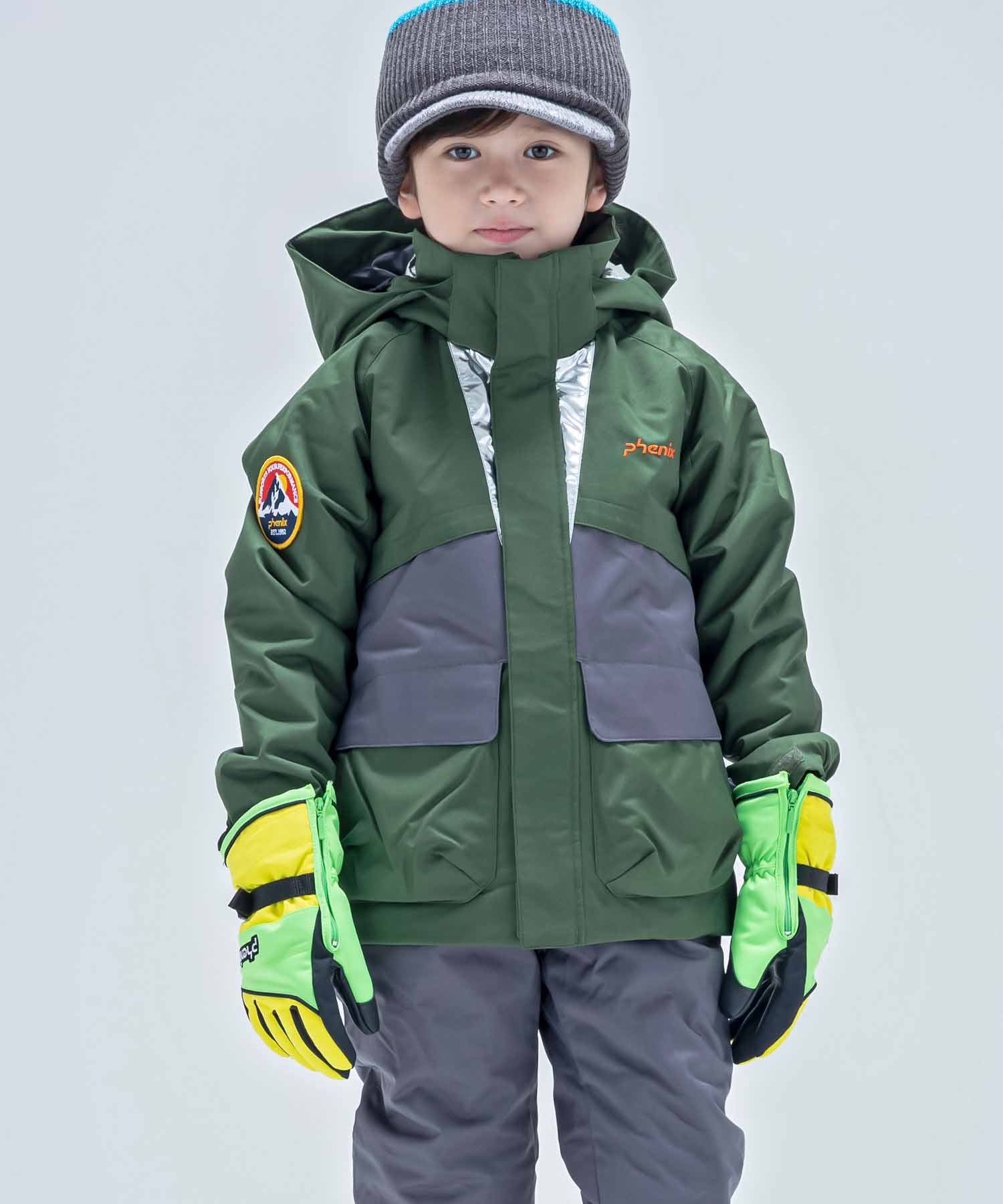 【KIDS/JUNIOR】子供用スキーウェア アウター上下セット ツーピース Snow Jet Junior Two-piece / Jr / 最大20cmサイズ調整可能 /phenixスキーウェア23AW