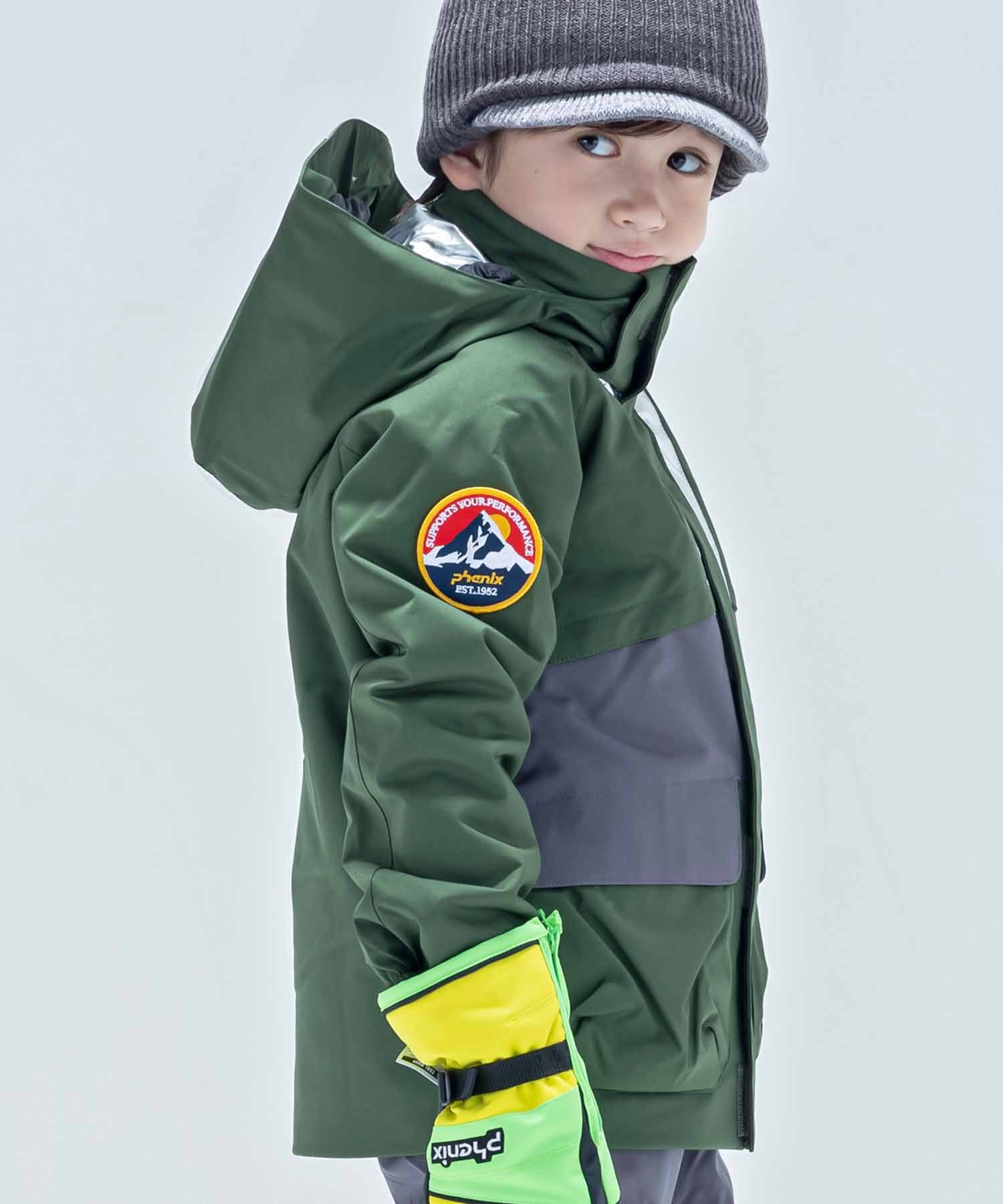 【KIDS/JUNIOR】子供用スキーウェア アウター上下セット ツーピース Snow Jet Junior Two-piece / Jr / 最大20cmサイズ調整可能 /phenixスキーウェア23AW
