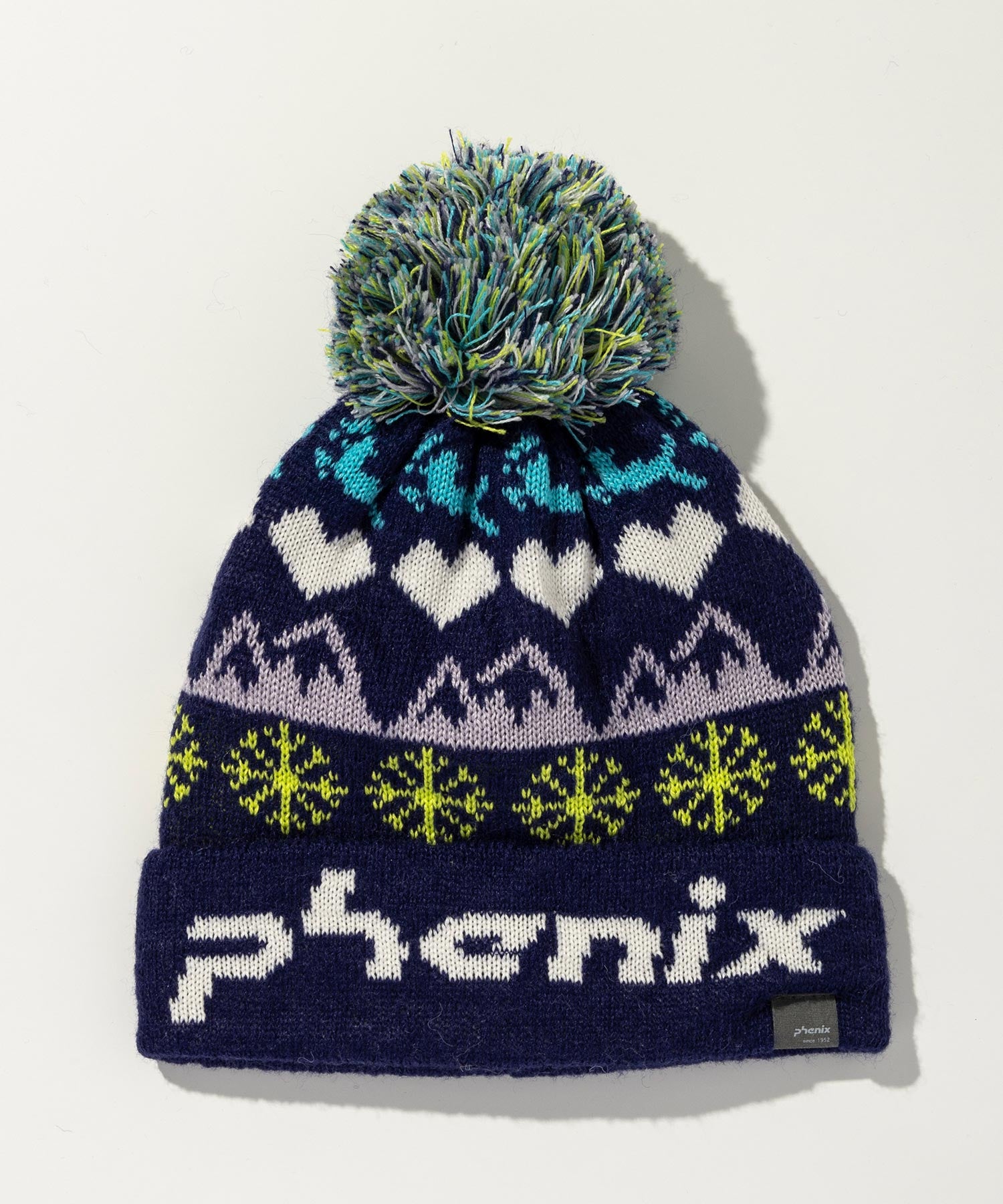 【KIDS/JUNIOR】Snow Pattern Knit Cap / スノーパターンニットキャップ / phenix スキーウェア 26AW