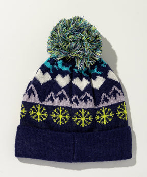 【KIDS/JUNIOR】Snow Pattern Knit Cap / スノーパターンニットキャップ / phenix スキーウェア 26AW