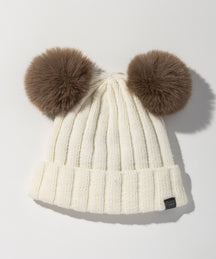 【WOMENS】Low Gauge Double Pompom Knit Cap / ローゲージダブルポンポンニットキャップ / phenix スキーウェア 26AW
