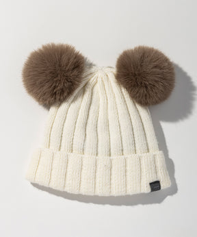 【WOMENS】Low Gauge Double Pompom Knit Cap / ローゲージダブルポンポンニットキャップ / phenix スキーウェア 26AW