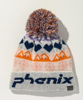 【KIDS/JUNIOR】Snow Pattern Knit Cap / スノーパターンニットキャップ / phenix スキーウェア 26AW