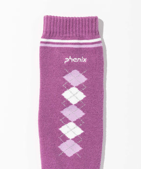 【WOMENS】Argyle Motif Ski Socks / アーガイルモチーフスキーソックス / phenix スキーウェア 26AW